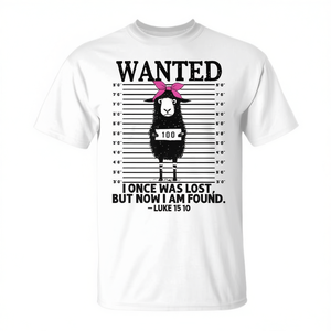 Camiseta Promocional Cristiana, Oveja Perdida de Jesús, Una Vez Estuve Perdido - Product Image 2