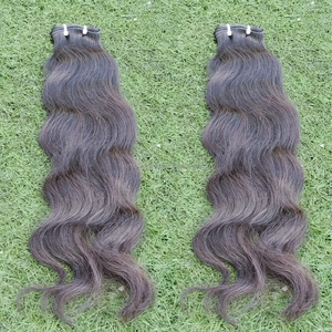 Extensions de cheveux naturels ondulés 100 % humains vierges Remy, cuticules alignées, double trame, confectionnées à la machine - Product Image 6