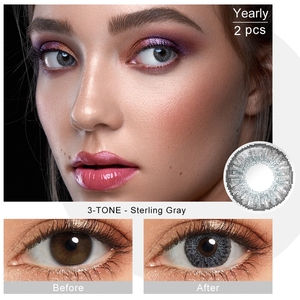 Livraison Gratuite Lentilles de Contact Freshgo 3 Tons Lentilles de Contact Colorées Vente en Gros Lentilles de Contact pour les Yeux <span class=keywords><strong>Lensa</strong></span> Kontak Lentilles Colorées pour les Yeux - Product Image 4