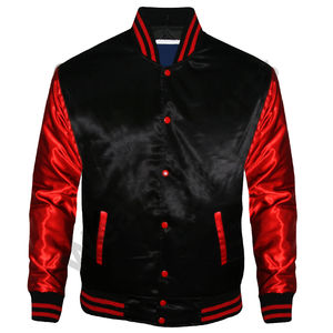 Mayorista Personalizar Letterman Toalla Parches Bordados Alta Calidad Varsity Jacket Regular Fit Button Up Collar Hombres Estilo Callejero - Product Image 4