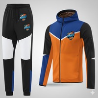 Ensemble de survêtement sportif premium pour homme - 100% coton respirant, capuche, taille élastique, léger, vêtements de sport d'hiver pour la salle de sport