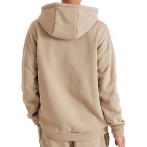 Sudadera con capucha Beige de moda con cordones de palanca únicos Unisex Casual Pullover Streetwear OEM Sudadera con capucha gruesa personalizada para la moda - Product Image 3