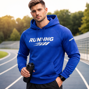 Sudadera Ligera para Deportes de Invierno, Transpirable, para Entrenamiento, Gimnasio, Calentamiento, Ropa Deportiva para Hombre, 100% Algodón, MOQ Bajo, Personalizable - Product Image 1