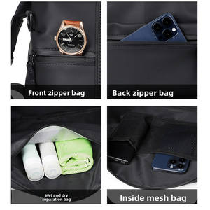 Bolsa de Viaje de Gran Capacidad para Hombre, Nueva Bolsa Deportiva de Corta Distancia con Cierre de Cremallera, Forro de Nailon y Poliéster - Product Image 3