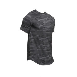 Camiseta deportiva de poliéster antiestática para hombre, camiseta de gimnasio que absorbe la humedad, ropa deportiva duradera, entrenamiento de secado rápido, venta al por mayor, camiseta de Fitness - Product Image 1