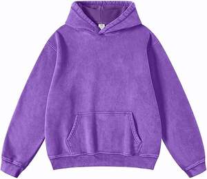 100% coton lavage à l'acide à capuche personnalisable en gros pull pour hommes et femmes 3D broderie Vintage Streetwear sweat à capuche - Product Image 1