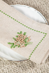 Articles les plus vendus Serviette de table personnalisée en coton brodé pour le dîner pour le mariage Bon 100% Service ou stock OEM teint en coton - Product Image 3