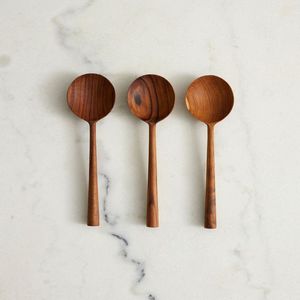 Cuillère en bois moderne en acacia en forme de cœur pour la cuisine, le café, le thé et la crème glacée, cadeau de fête des mères - Product Image 3