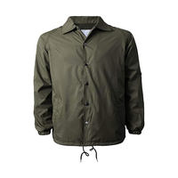 Blouson COACH pour homme en toile enduite, coupe-vent, respirant, écologique, style streetwear décontracté, léger