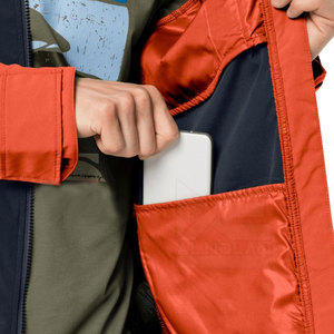 Veste coupe-vent d'hiver personnalisée pour hommes, couleur unie, style de rue - Product Image 5