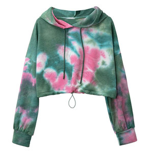Sudadera Corta Ligera con Capucha, Último Estilo, Precio al por Mayor Personalizado, Sudaderas Cortas con Capucha para Mujer - Product Image 1