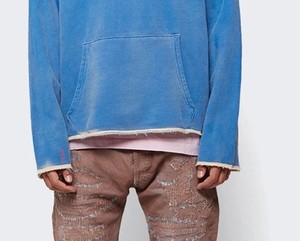 Sweat-shirt à capuche personnalisé pour hommes, poids lourd, avec pierre en détresse délavée à l'acide, sans ficelle, avec poche thermique, style personnalisé délavé - Product Image 6