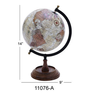 ลูกโลกทะเลทองเหลืองพร้อมฐานไม้ดีไซน์คลาสสิกโลกการศึกษาทางทะเลคุณภาพระดับพรีเมียมใหม่สำหรับโรงเรียน - Product Image 3