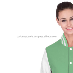 Veste universitaire décontractée en molleton de coton Veste universitaire brodée de baseball personnalisée pour femmes - Product Image 5