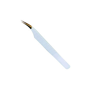 Pinzas para Pestañas de Punta Fina y Duraderas con Superficie Lisa/Serrada, Pinzas de Acero Inoxidable para Extensión de Pestañas - Product Image 1
