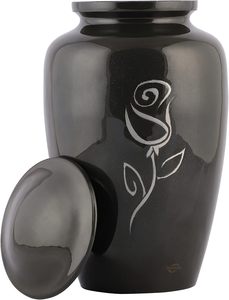 Carved Rose Adult Cremation Urns for Human <b>Ashes</b> with Beautiful Velvet Bag for <b>Dog</b> <b>Ashes</b> Funeral Burial Memorial Custom Size urn - Product Image 5