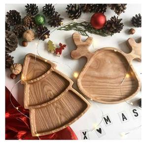 Bandejas de servicio de lujo personalizables con forma rectangular de madera de alta calidad para uso en fiestas caseras de Hotel - Product Image 1
