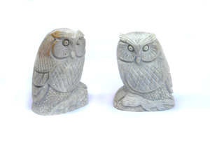 รูปปั้นนกฮูกหินสบู่ธรรมชาติ งานแกะสลักแบบดั้งเดิม สำหรับตกแต่งบ้าน งานฝีมือ ของขวัญวันครบรอบ สวาสติก นำเข้าจากต่างประเทศ - Product Image 5