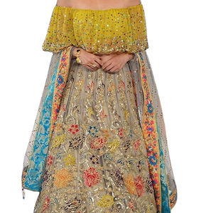 Lehenga choli 2025งานแต่งงานพร้อมงานปักลูกไม้แฟนซีคอลเลกชันดีไซเนอร์อินเดีย - Product Image 1