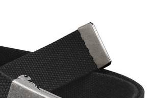 เข็มขัดหนังแท้สีดำทำจากผ้าฝ้ายโพลีเอสเตอร์100% - Product Image 3