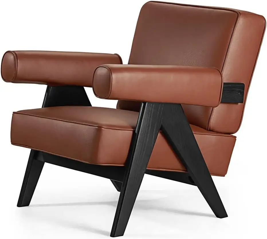 THLCr - 0072 Chaise en cuir moderne personnalisée européenne Chaise de canapé simple Chaise de loisirs simple pour le salon