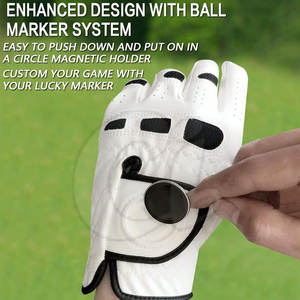 Gants de golf en cuir de mouton véritable pour mains gauches et droites, antidérapants, avec sangle de poignet réglable, légers, design personnalisable - Product Image 5