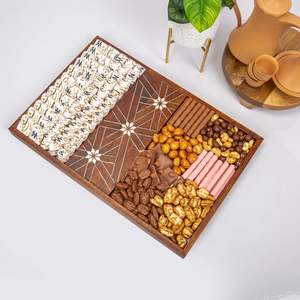 ถาดไม้ฝังมุกสำหรับ2024แม่ของไข่มุกถาดเสิร์ฟของหวานที่แสดงช็อคโกแลตดีไซน์แบบโบฮีเมียนสำหรับใส่ของขวัญ - Product Image 4