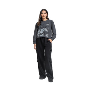 Sudadera cuadrada de gran tamaño con logotipo personalizado para mujer, Sudadera de cuello redondo estampada de alta calidad para invierno, posición informal con logotipo frontal - Product Image 3