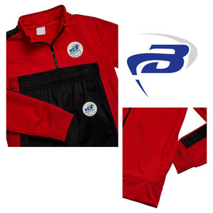 Survêtements pour hommes, ensemble de survêtement de sport léger et athlétique à fermeture éclair intégrale, avec panneaux contrastés classiques, pour la salle de sport et l'entraînement, style anime - Product Image 2