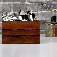 Groothandel Hoge Kwaliteit Vintage Verstelbare Houten Lepelhouder Keukenorganizer Multifunctioneel Ontwerp voor het Opbergen van Keukenhulpjes