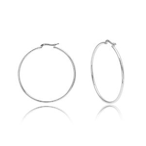 Plain <b>Earring</b> <b>Fine</b> Jewelry Solid 925 Sterling Silver Couple <b>Hoop</b> <b>Earrings</b> for Women Gift Jewelry - Product Image 4