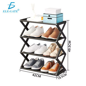 Organizzatore Moderno a 4 Livelli Staccabile per Scarpe e Vestiti, Scaffale in Tessuto e Plastica per Armadio, per Scarpe, Borse e Abbigliamento - Product Image 3