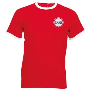 Camisetas Ringer con logo personalizado para hombre, camiseta con contraste, camiseta Ringer con dobladillos y cuello, camiseta de algodón. - Product Image 2