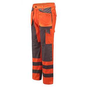 Pantalon de haute visibilité personnalisé multi-poches confortable à séchage rapide en polyester et coton pour l'extérieur Bandes réfléchissantes Streetwear - Product Image 2