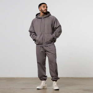 Sweat-shirt à capuche Boxy surdimensionné et survêtement en coton respirant de haute qualité OEM pour hommes - Product Image 1