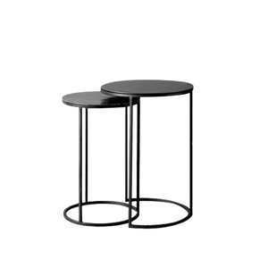 Hot Sale Aluminium and Iron Side <b>Table</b> <b>Set</b> <b>of</b> 2 Pieces Copper & Black Color Top Nesting <b>Table</b> for <b>Living</b> <b>Room</b> and Bedroom - Product Image 2