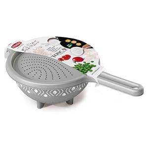 Colador de Plástico TOSCA Gris 55752 Stefanplast (23cm) con Tapa, Coladores y Escurridores - Product Image 1