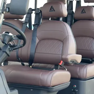 รถกอล์ฟหรูหราทนทานทุกสภาพอากาศ 2-8 ที่นั่ง พร้อมยางสำหรับงานหนักและแบตเตอรี่ใช้งานได้ยาวนาน เหมาะสำหรับรีสอร์ทและที่พักพักผ่อน - Product Image 5