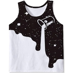 Camisetas sin mangas para hombre personalizables de fábrica, ropa sin mangas de talla grande, ropa informal de tela suave, venta al por mayor, lista para sublimación, OEM/ODM - Product Image 1