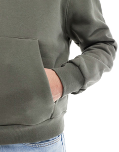 À la mode 100% coton sweats à capuche hommes personnalisé 3D bouffée imprimé logo premium qualité automne tenue décontracté couleur gris uni sweats à capuche hommes - Product Image 6