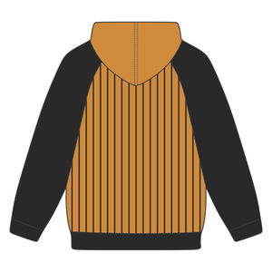 Sweat à capuche brodé Alpha APA Premium, or ancien et noir, manches raglan, motif à rayures, vêtements de fraternité grecque, Divine Nine HBCU - Product Image 3