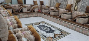 Diseño interior árabe Majlis, diseño clásico moderno, elegante conjunto de sala de estar, asientos de esquina de lujo, diseño que ahorra espacio - Product Image 5