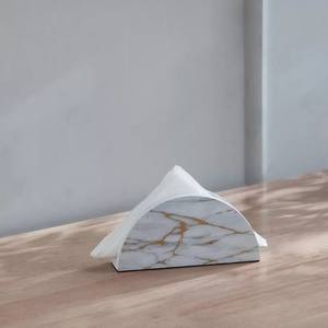 Porte-serviettes en tissu en céramique blanc lisse Simple de haute qualité pour les décorations de Table à manger de cuisine de vaisselle - Product Image 1