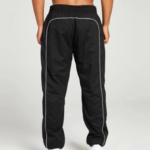Dernier design de luxe Pantalon de survêtement en nylon à jambe droite pour hommes Pantalon de sport large et large imperméable avec passepoil - Product Image 5