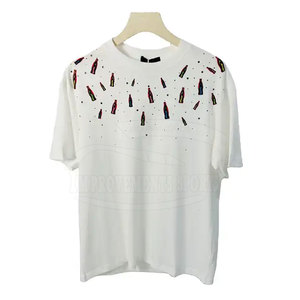 Camisetas de Hombre con Pedrería, Ajuste Holgado, Secado Rápido, 100% Algodón Transpirable, Cómodas y de Alta Calidad - Product Image 1