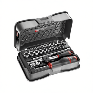 Jeu de douilles hexagonales Facom de 28 pièces, 1/4'' métriques et en pouces - Product Image 2