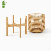 Support de plante en rotin fait à la main, pot de plante d'intérieur plaqué pour salon, patio, bureau, vente en gros au Vietnam pour les fêtes