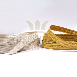 ผ้าลูกไม้ไมลาร์ถักเปียสีเงินและสีทองสำหรับเครื่องแบบพิธีการ - Product Image 1
