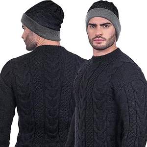 Nouveau design 2025 – Bonnets unisexes en laine/coton respirants et imperméables, jacquard, service OEM, vente en gros, fabrication sur mesure, image haute qualité - Product Image 4