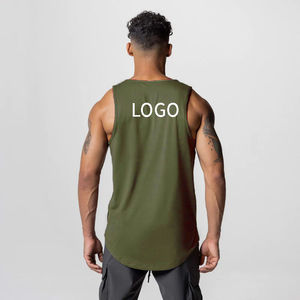 Camiseta sin mangas transpirable de secado rápido con logotipo personalizado, camiseta sin mangas informal para gimnasio de talla grande para hombre, Camiseta deportiva para Fitness - Product Image 2